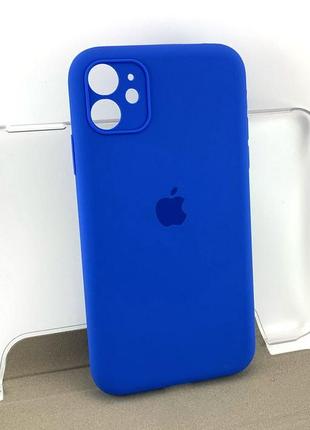 Чехол на iphone 11 накладка бампер original soft case силиконовый голубой