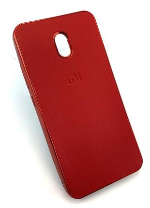 Чехол для xiaomi redmi 8a накладка род кожу бампер противоударный красный