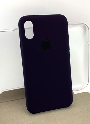 Чехол на iphone x, xs накладка original soft touch бампер фиолетовый