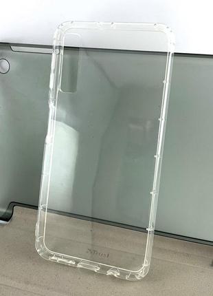 Чехол для samsung a7 2018, a750 накладка ou case синіконовий прозорий