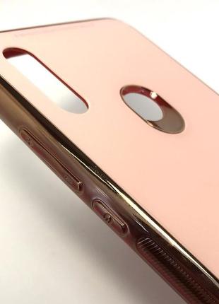 Чохол для xiaomi redmi 7 накладка на бампер протиударний glass case рожевий