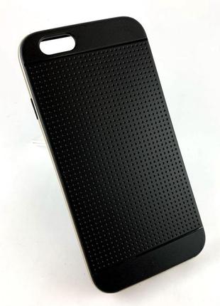 Чохол для iphone 6 6s накладка на бампер протиударний ipaky carbon чорний, золото