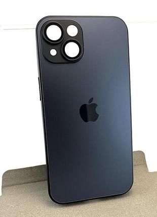 Чехол на iphone 14 ag glass matte tpu+glass с защитой камеры накладка бампер черный