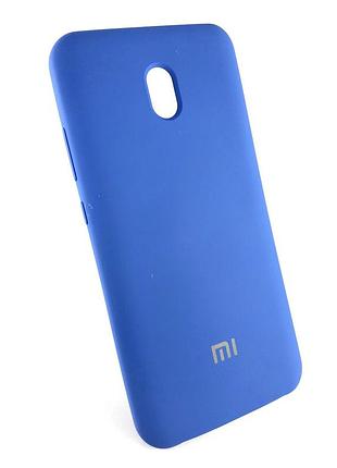 Чехол для xiaomi redmi 8a накладка бампер противоударный silicone cover голубой
