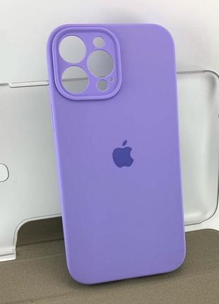 Чехол на iphone 13 pro max накладка бампер silicone case full силиконовый original сиреневый