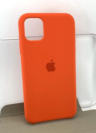Чехол на iphone 11 накладка бампер original soft case силиконовый с велюром кораловый