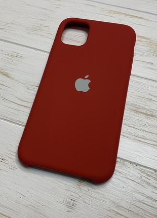 Силиконовый чехол silicone case для iphone 11 красный china red 33 (бампер)