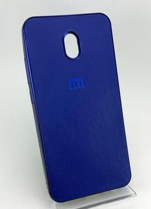 Чехол для xiaomi redmi 8a накладка бампер противоударный под кожу серый