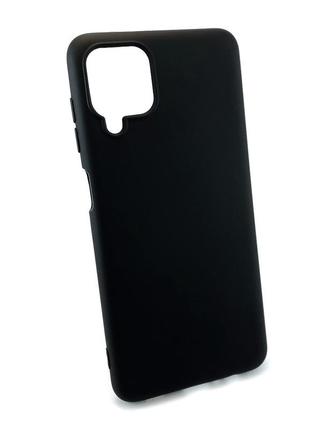 Чехол для samsung galaxy a12, a125, m12, m125 накладка бампер силиконовый soft case full черный