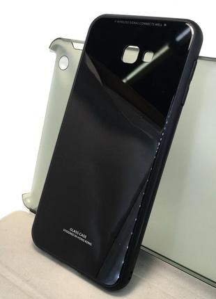 Чехол для samsung j4 plus 2018, j415 накладка бампер противоударный glass case
