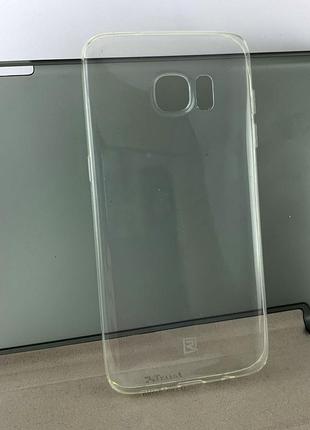 Чехол на samsung galaxy a50s edge g935 накладка бампер remax синіконовий прозорий