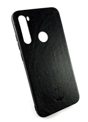 Чохол для xiaomi redmi note 8 накладка на бампер протиударний magnetic leather case з магнітом чорний