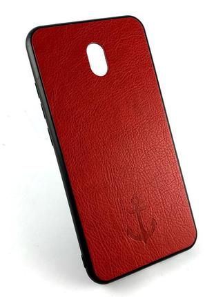 Чехол для xiaomi redmi 8a накладка бампер противоударный magnetic leather case с магнитом красный