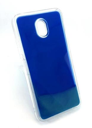 Чехол для xiaomi redmi 8a накладка 3d aqua color sand бампер противоударный синий