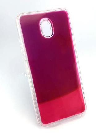 Чехол для xiaomi redmi 8a накладка 3d aqua case бампер противоударный розовый