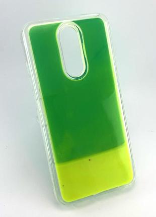 Чохол для xiaomi redmi 8 накладка 3d aqua color sand захисний силіконовий салатний жовтий