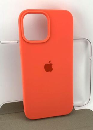 Чехол на iphone 13 pro max накладка бампер silicone case full силиконовый original кораловый