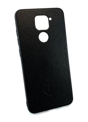 Чохол для xiaomi redmi note 9 накладка протиударний magnetic leather case з магнітом чорний