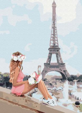 Картины по номерам "летом в париже" раскраски по цифрам. 40*50 см.украина