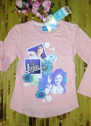 Футболка с длинным рукавом soy luna 6р. нежно-розовый