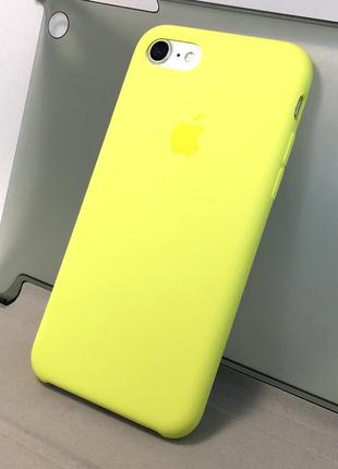 Чохол для iphone 7, 8 se 2020 накладка original soft touch бампер захисний силіконовий жовтий