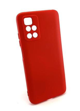 Чохол для xiaomi redmi 10 накладка на бампер soft case силіконовий матовий червоний