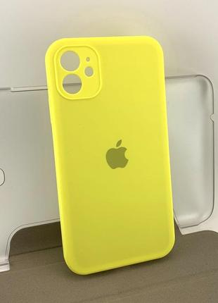 Чехол на iphone 11 накладка бампер original soft touch силиконовый желтый