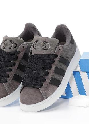 Женские кроссовки adidas campus grey black 39