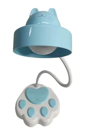 Сенсорна світлодіодна гнучка настільна лампа у формі котячої лапи digad 1925 блакитний, рожевий6 фото