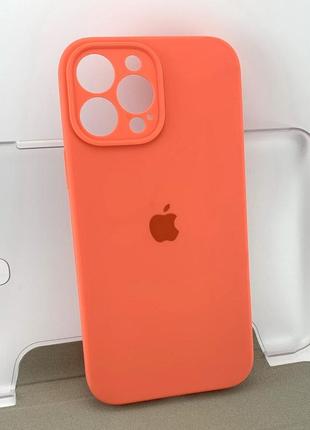 Чехол на iphone 13 pro max накладка бампер silicone case full силиконовый original кораловый