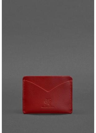Жіноча шкіряна візитниця 5.0 червона крас