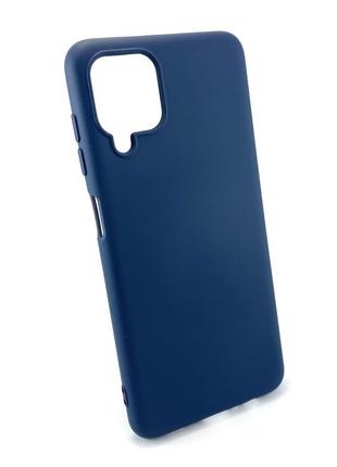 Чохол для samsung galaxy a12, a125 накладка на бампер силіконовий soft case full синій