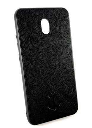 Чехол для xiaomi redmi 8a накладка бампер противоударный  magnetic leather case с магнитом черный