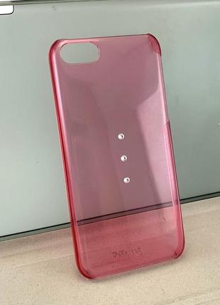 Чохол для iphone 5c накладка diamonds пластиковий рожевий