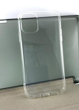 Чехол на iphone 11 накладка бампер силиконовый avantis прозрачный глянцевый