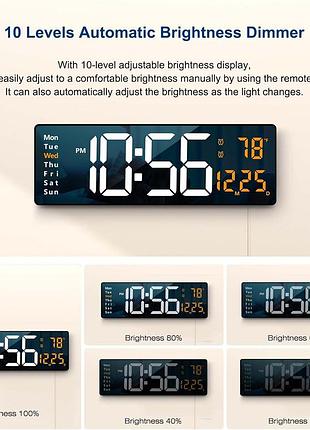 Часы настольные электронные с термометром и календарем5 фото