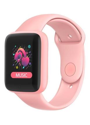 Smart watch y68s смарт-годинник  крокомір підрахунок калорій кольоровий екран pink