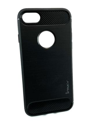 Чехол для iphone 7, 8 se 2020 накладка ipaky slim бампер противоударный силиконовый черный