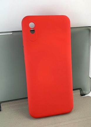 Чехол для xiaomi redmi 9a накладка бампер avantis case силиконовый красный