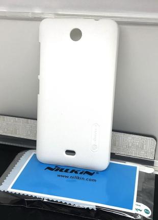 Чехол для microsoft lumia 430 накладка nillkin и пленка белый