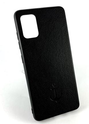 Чехол для samsung a51, a515 накладка бампер противоударный magnetic leather case  с магнитом черный