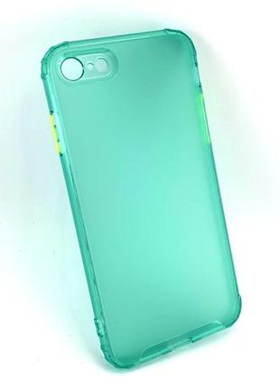 Чохол для iphone 7, 8 se 2020 накладка silicone case бампер протиударний зелений