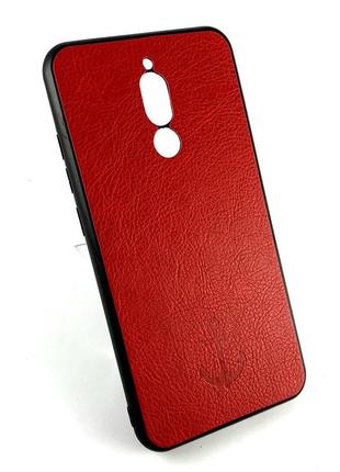 Чехол для xiaomi redmi 8 накладка силиконовый противоударный  magnetic leather case  с магнитом красный