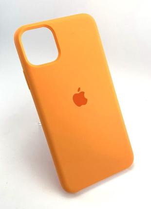 Чехол на iphone 11 pro max накладка бампер противоударный original soft case оранжевый