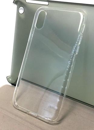 Чехол на iphone x, iphone xs накладка бампер ultra thin прозрачный силиконовый