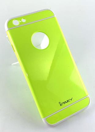 Чохол для iphone 6 6s накладка на бампер протиударний ipaky carbon салатовий білий