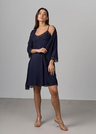 Комплект жіночий сорочка та халат niсoletta 911732 фото