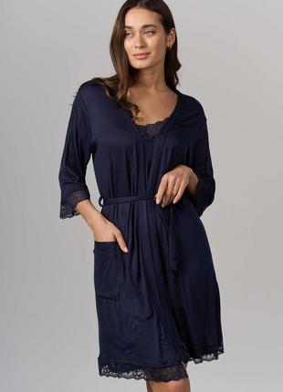 Комплект жіночий сорочка та халат niсoletta 911734 фото