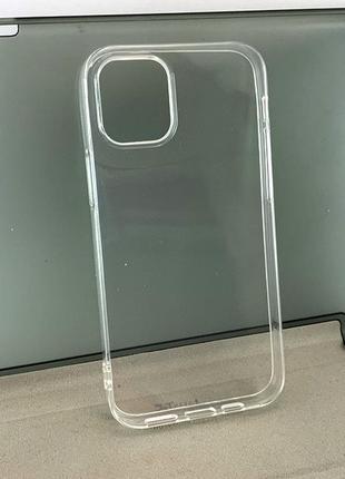 Чехол на iphone 12 mini накладка бампер противоударный ultra thin прозрачный силиконовый