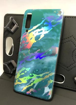 Чехол силикон для samsung a7 2018, a750 mramor shine